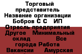 Торговый представитель › Название организации ­ Бобров С.С., ИП › Отрасль предприятия ­ Другое › Минимальный оклад ­ 25 000 - Все города Работа » Вакансии   . Амурская обл.,Архаринский р-н